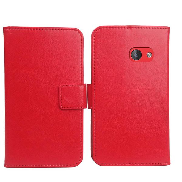 

flip case for 210 2.4 inch solid color leather wallet phone holster coque cell cases