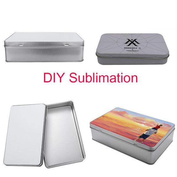 3 Arten Sublimation Aluminium Aufbewahrungsbehälter Zinn Blechblech Dose Runde Lunchboxen Sonnenzahnsparende Box Weihnachtsgeschenk