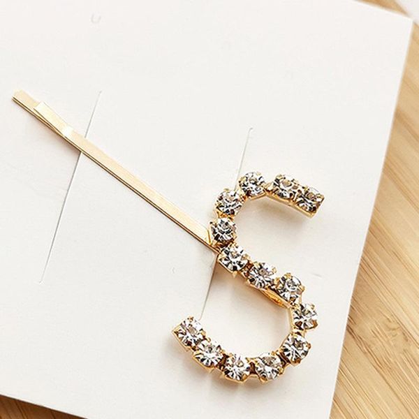 

other fashion ladies simple hair clips women accessories side clip sweet lovely elegant letters hairpins pinzas para el cabello, Golden;white