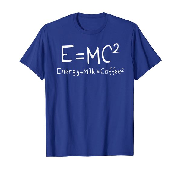 

funny energy, milk, coffee math quote concept t-shirt, White;black