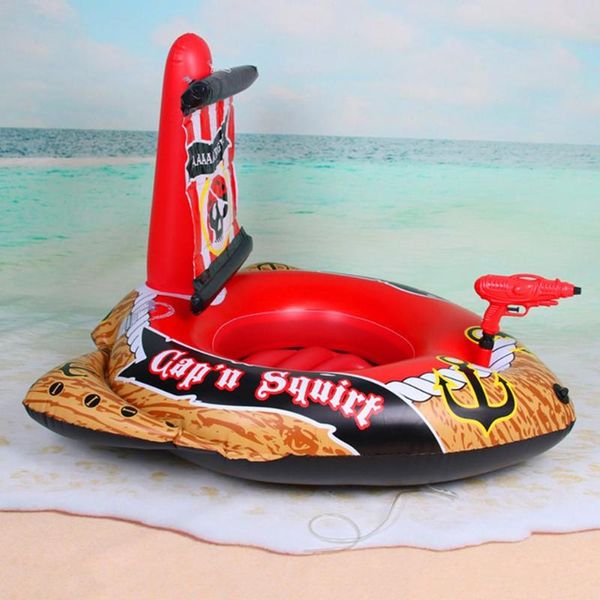 

inflatable floats & tubes pirate boat durable cooling swimming pool float sprinking toy summer for children