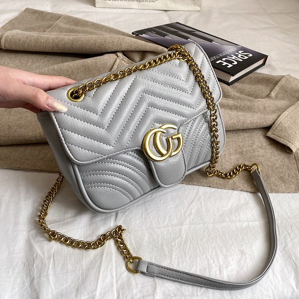 

design handbag fashion bag women's 2021 autumn new urban simple chain small square