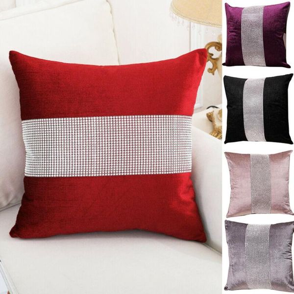 

pillow case decorative flannel diamond patckwork modern simple throw cover pillowcase party el home textile 45cm*45cm