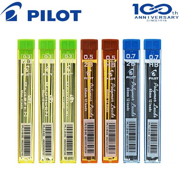 

pilot 12pcs/set mobile pencil lead ppl-5 automatic not easy to break suitable for all pencils refills, Black;red