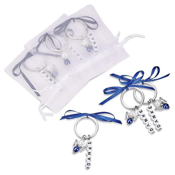 

party favor 15 keychain organza pouches favors wedding baptism christmas birthday communion confirmation gift