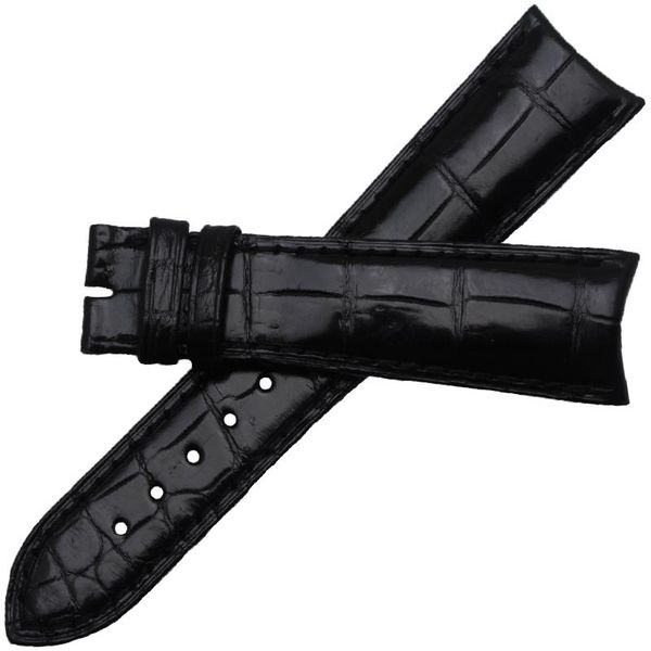 

watch bands alligator handmade watchbands 18mm 19mm 20mm 22mm band strap bracelets watches accessories curved end fit, Black;brown