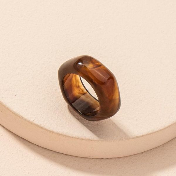 

wedding rings ujbox geometric polygon resin for women girls ins creative hip hop street index finger ring bands gift, Slivery;golden