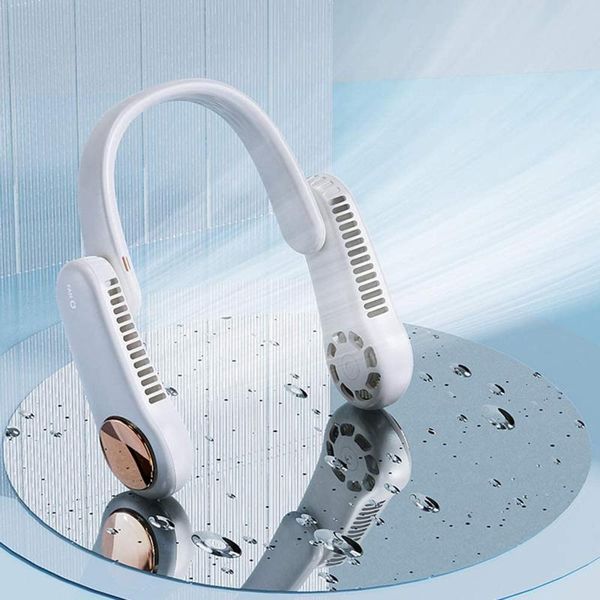 

electric fans hanging neck fan usb rechargeable portable hands bladeless personal cooling summer outdoor travel mini folding