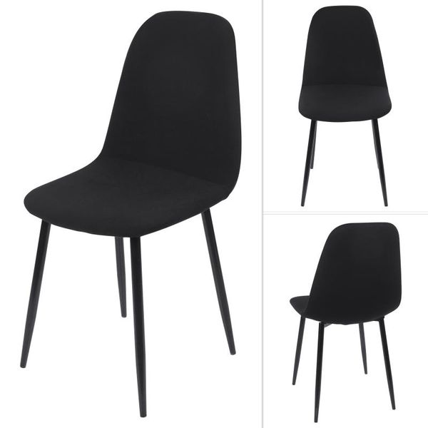 

armless shell jacquard chair cover solid spandex stretch seat 1/2/4/6 pcs washable removable dining room home covers