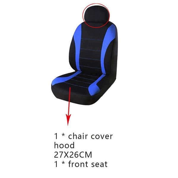 

car seat covers au04 -front front airbag ready sport bucket , 2-piece set