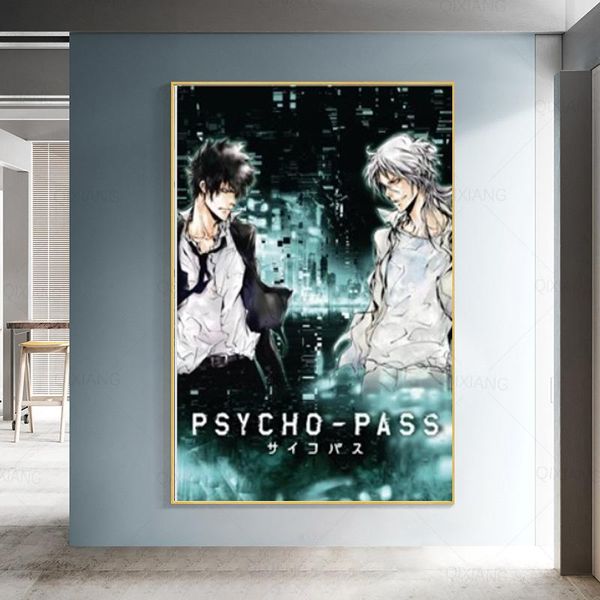 

paintings movie psycho-pass art poster bar cafe vintage decorative painting wall pictures for living room decoration home decor