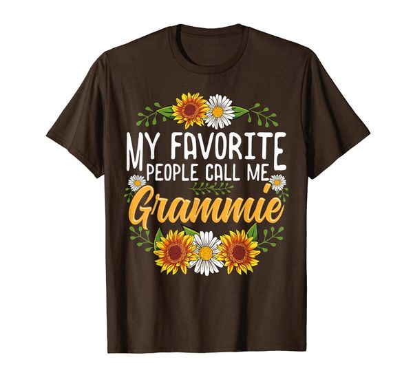 

my favorite people call me grammie shirt thanksgiving gifts t-shirt, White;black