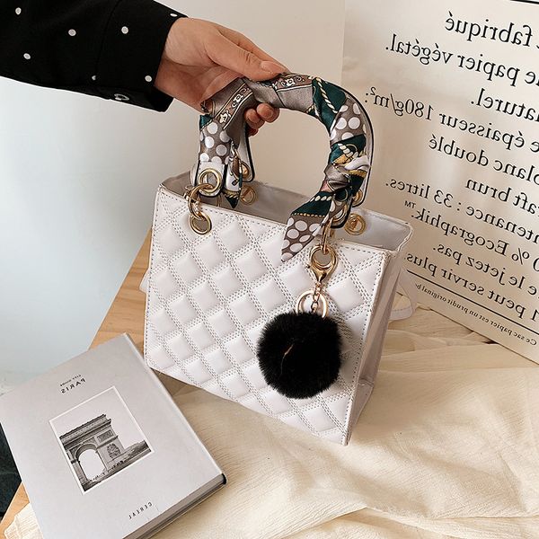 

dai fei mini handbag 2021 new korean lingge scarf wool ball small bag single shoulder messenger