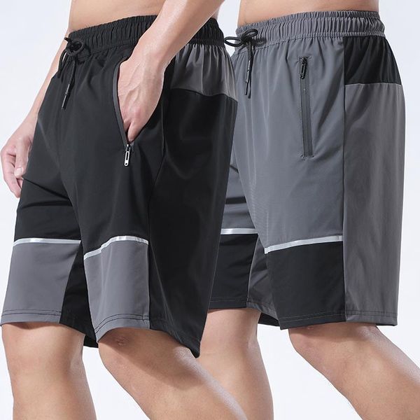 

men's shorts 2021 casual men elastic waist summer beach loose bermuda knee length fashion breathable quick dry, White;black
