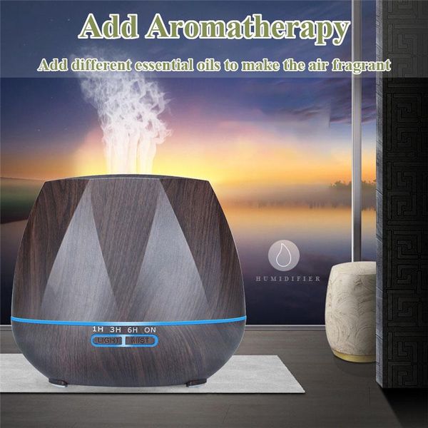 

fragrance lamps remote control 550ml ultrasonic air aroma humidifier with 7 color lights electric essential oil diffuse