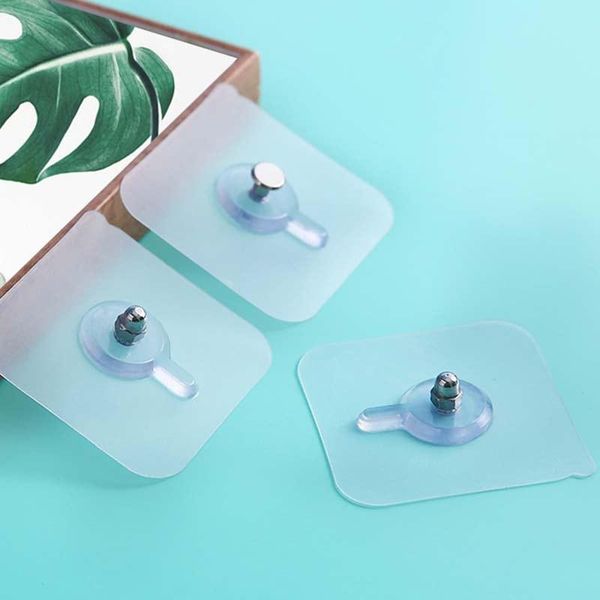 

hooks & rails 10pcs punch-non-marking screw stickers wall picture hook invisible traceless hardwall drywall hanging kit