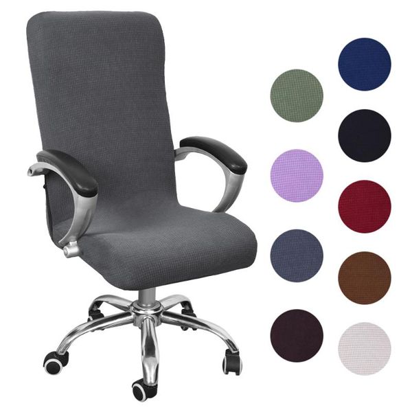 

s/m/l stretch office computer chair cover rotating desk seat spandex waterproof elastic slipcover washable removeable covers