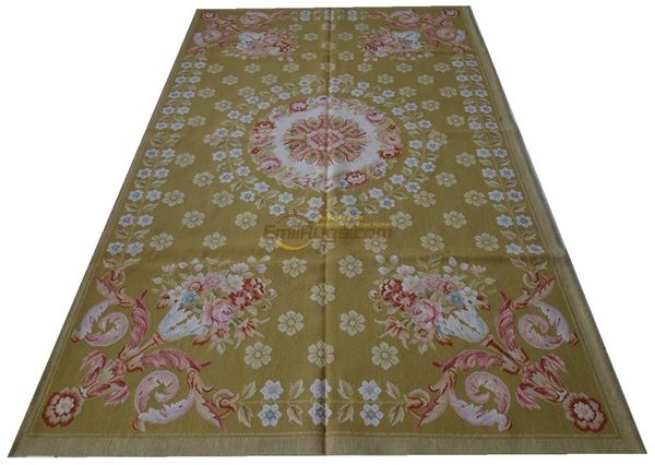

carpets xpml-8 4x6 5x8 beautiful fresh pastel tone pink roses scroll gorgeous aubusson ruggc8aubyg13