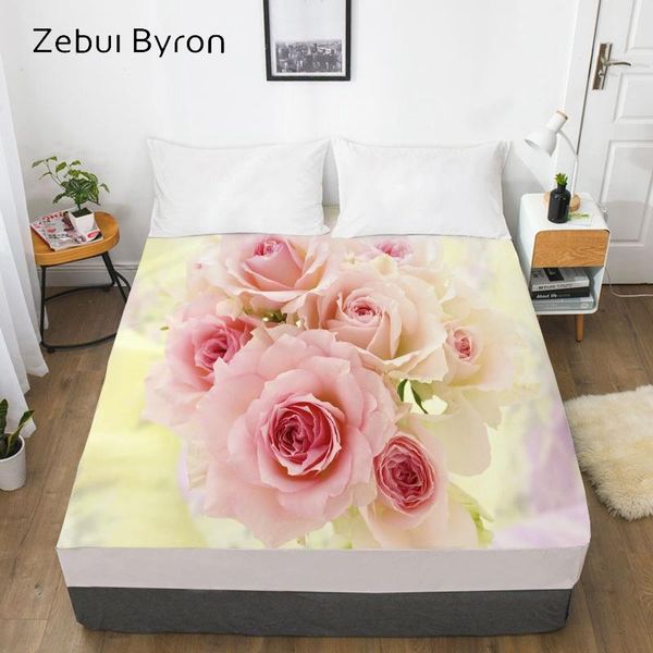 

custom bed sheet with elastic,fitted queen/king,wedding rose mattress cover,200/150/160/180x200 bedsheet,drop ship sheets & sets