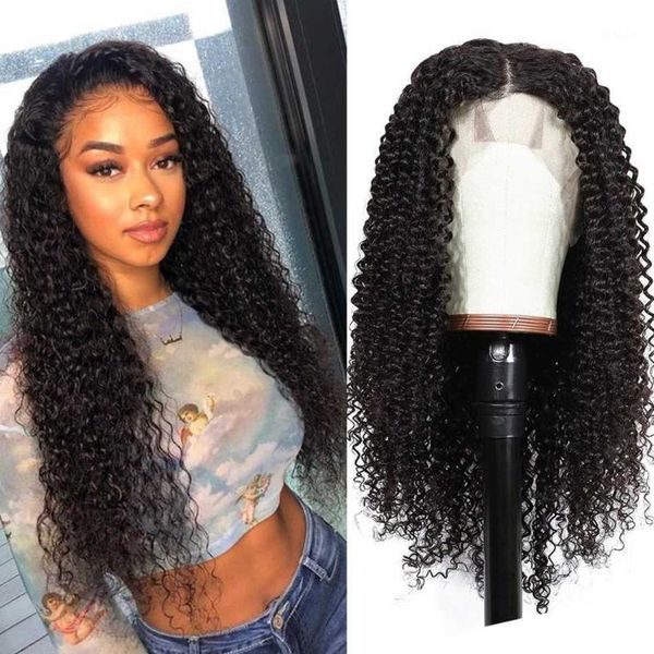 

jerry curly wig human hair lace frontal wigs for black women 4x4 13x4 12-34 inch brazilian 150 density pre plucked1, Black;brown