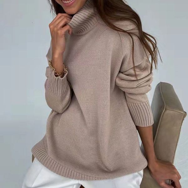 

women's sweaters camisola de gola alta malha feminina lÃ£ solta oversized quente manga longa pulÃ´ver feminino outono inverno senhora bÃ¡s, White;black