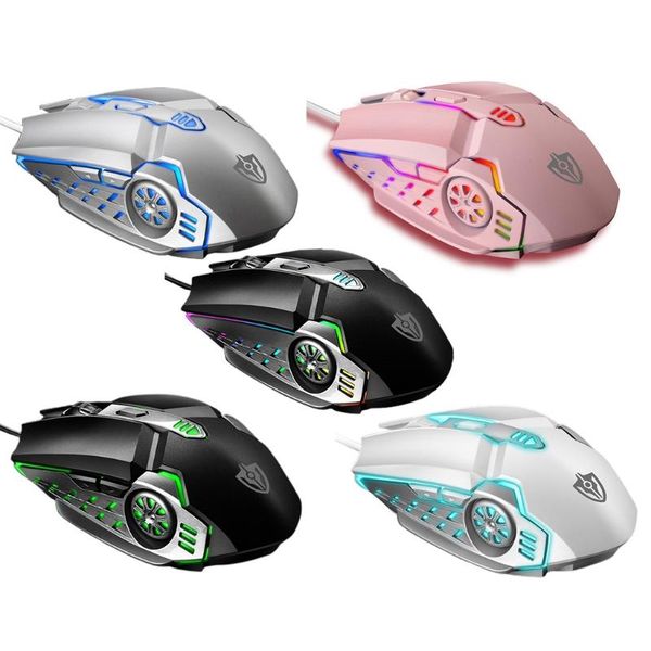

mice t5ee gaming mouse ergonomic wired usb luminous rgb for notebook lapcomputer