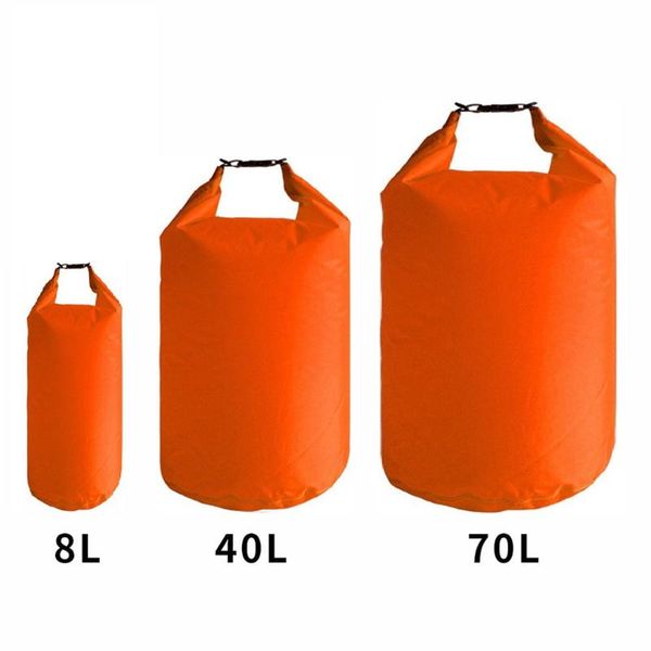 

outdoor bags 8/40/70l portable waterproof dry bag roll sack storage pouch travel for kayaking rafting beach