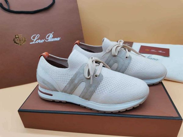 

mens womens casual loro flats sneakers luxury lace up designer mesh breathable summer walk shoes 35-46, Black