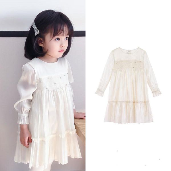 

girl's dresses brand 2021girls' glitter satin moonlight white high-chest luxury dress, Red;yellow