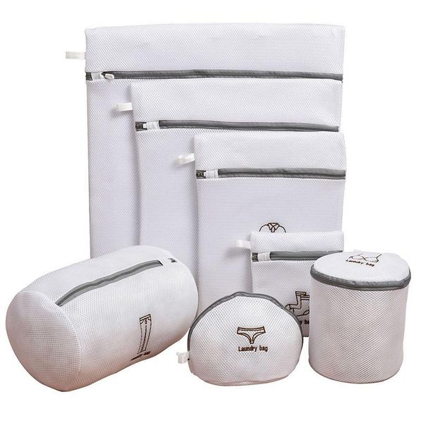 

clothing & wardrobe storage 7pcs zipper laundry bag mesh underwear organizer washing useful net bra aid lingerie protection wash