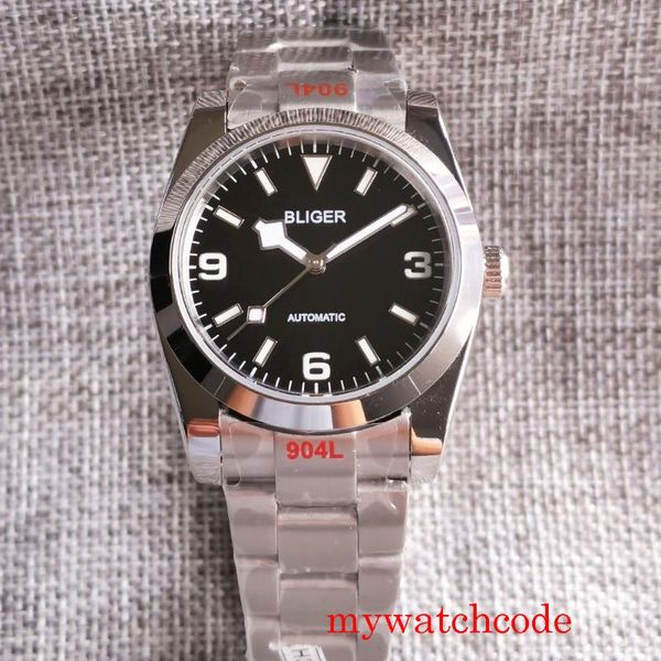 

wristwatches 36mm mechanical automatic mens watch sapphire crystal nh35a miyota 8215 oyster bracelet polished bezel, Slivery;brown