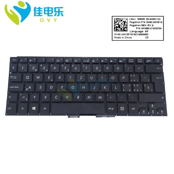 

swiss lapkeyboard for asus zenbook ux310 ux310u ux310uq uqk ux310uak keyboards qwertz enter keycap original 0kn0-um1sf16 replacement