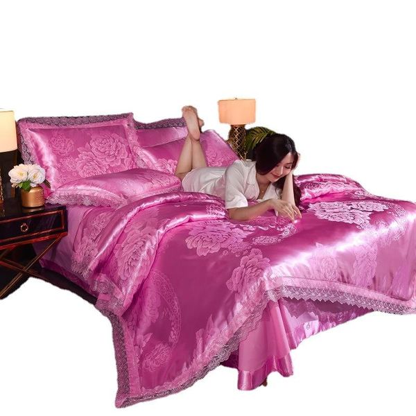 

bedding sets 2021 luxury 4pcs set duvet cover with zipper closure euro bed linen twin  king juego de cama