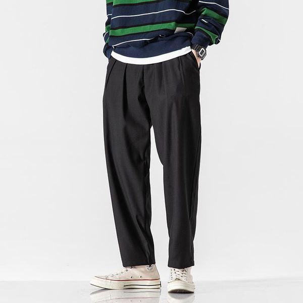 

men's suits & blazers male streetwear hip hop loose harem trousers japan style pants men vintage fashion casual suit pant, White;black