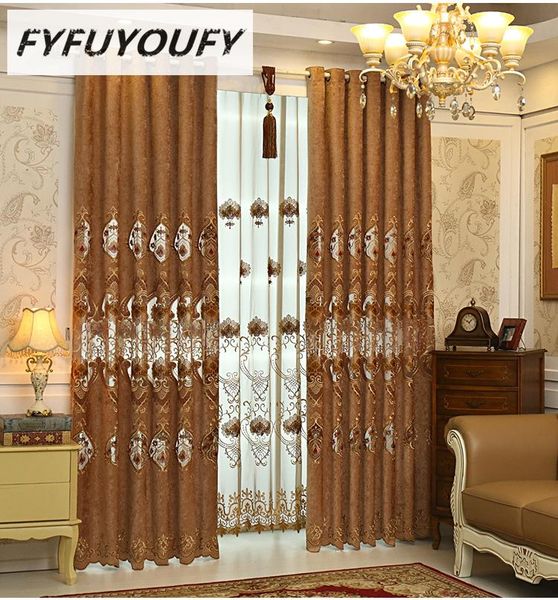 

curtain & drapes europe polyester cotton luxury window curtains for livingroom kitchen blackout french treatments gromment top