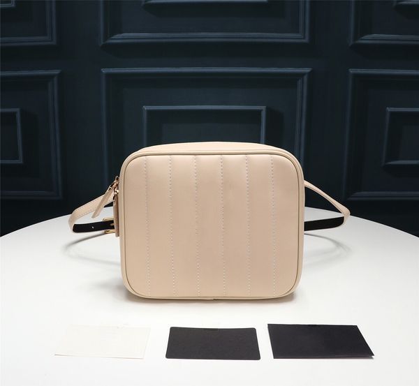 

wholesale simple style cross body bags women genuine leather mini goods pure color shoulder bag with golden hardware 534711