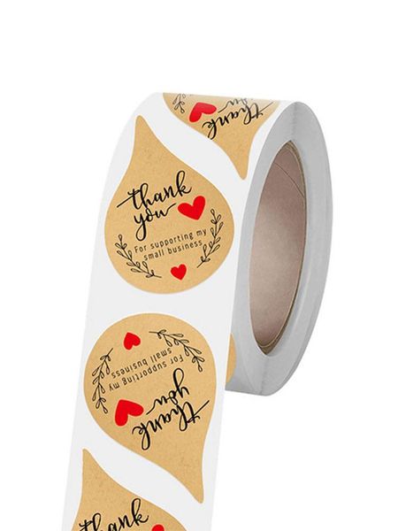 

gift wrap sealing stickers roll 500pcs thank you labels diary festival birthday party decorations for christmas