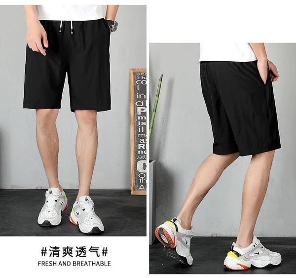 

men's shorts summer sports plus size 4xl beachwear bulk comfortable stretch waist straight, White;black