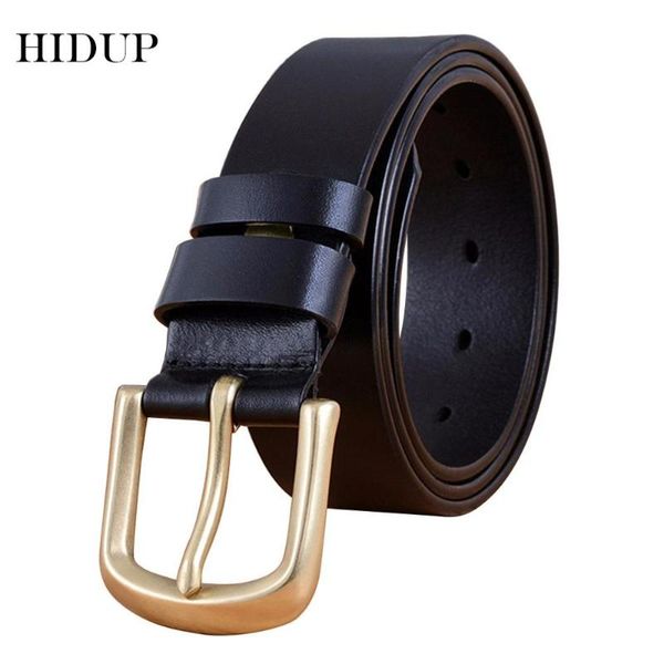 Design de bronze de bronze de design masculino Cintos de metal de metal Jean Skin Skin Skin Genuine Belt para homens NWJ801