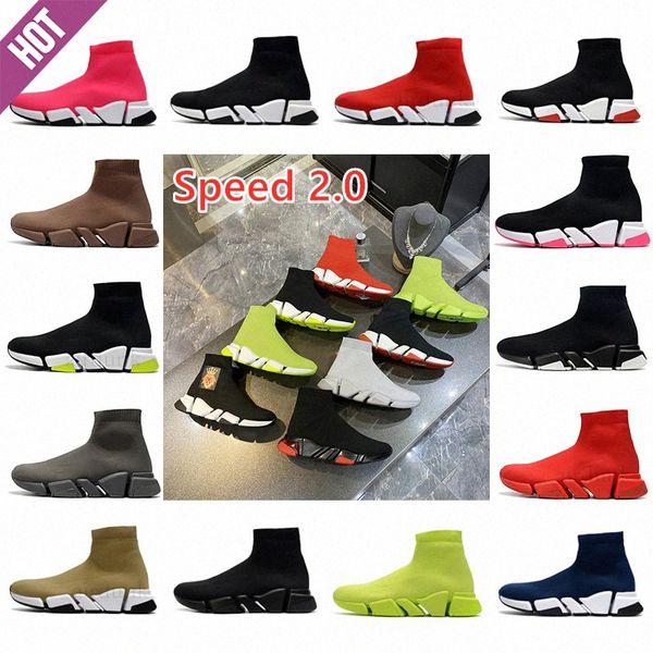 

2022 designers men women casual shoes speed trainers knit sock 2.0 boots socks boot speeds white black shoe runners runner soft platform tra