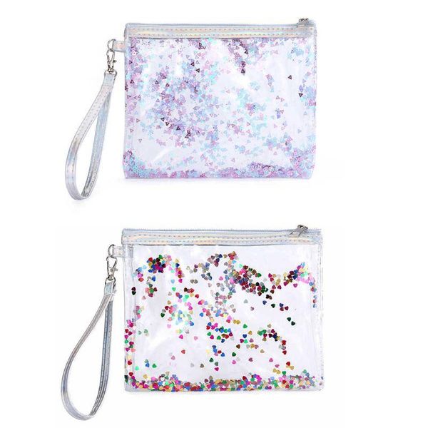 

transparent makeup zipper hanging pouch pencil pen case cosmetic bag toiletry wash organizer m6cc bags & cases