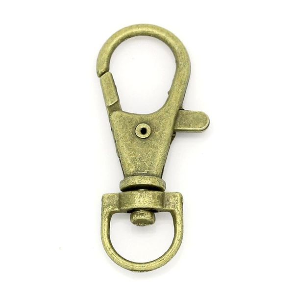 

100pcs bronze plated lobster swivel clasps for key ring accessories 33x13mm