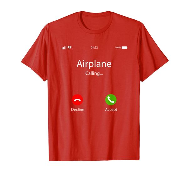

"airplane calling" pilot aviation t-shirt, White;black