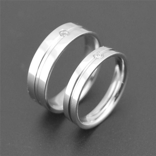 

cluster rings friend gift vintage stainless steel wedding with cubic zirconia fashion jewelry trendy silver color engagement band, Golden;silver