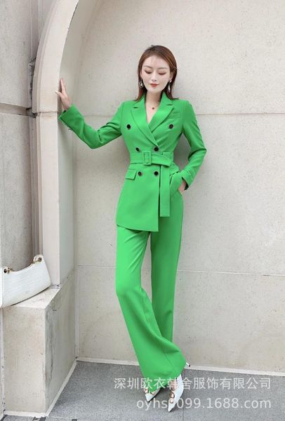 

women's two piece pants shenzhen nanyou workplace capable suit wholesale women's 21 spring commuter style simple irregular, White