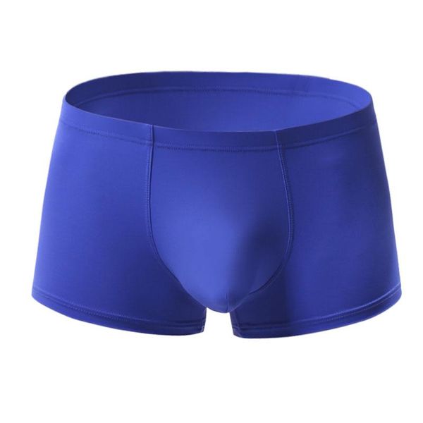 

underpants seamless panties boxers men solid ice-silk comfortable breathable underwear calzoncillo hombre man, Black;white