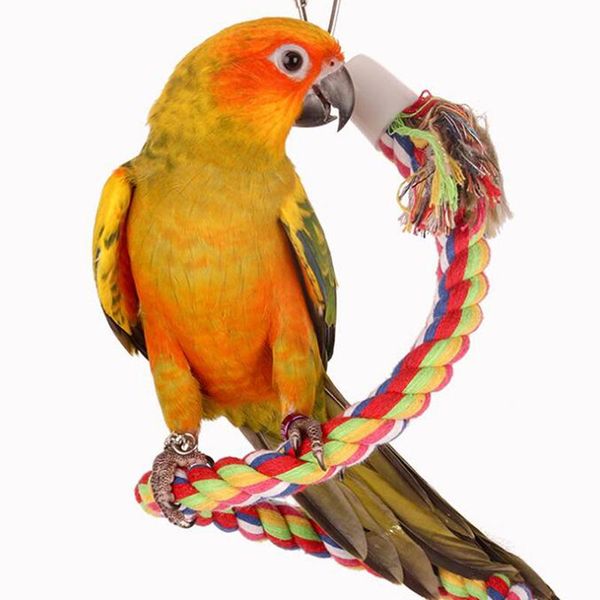 

other bird supplies pet stand training accessories parrot rope hanging braided budgie chew 50cm cage cockatiel toy