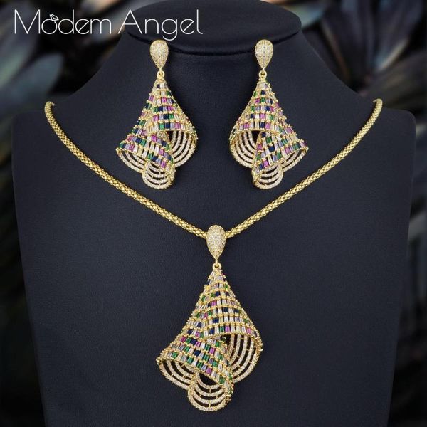 

earrings & necklace modemangel luxury dubai bangle ring set nigerian birdal jewelry sets cubic zirconia for women african beads, Silver