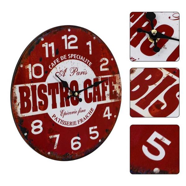 

wall clocks 1pc retro style clock household hanging wooden decor