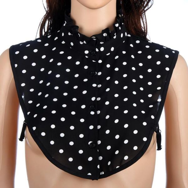 

chiffon fake collar blouses women clothes detachable white faux shirt female vintage ladies solid q3462 women's & shirts